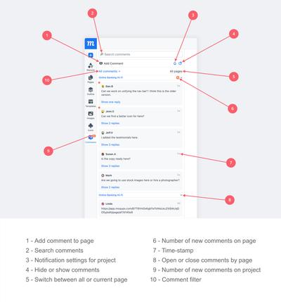 Comments panel