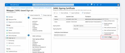 Delete certificate