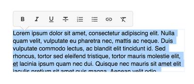 Rich text editing