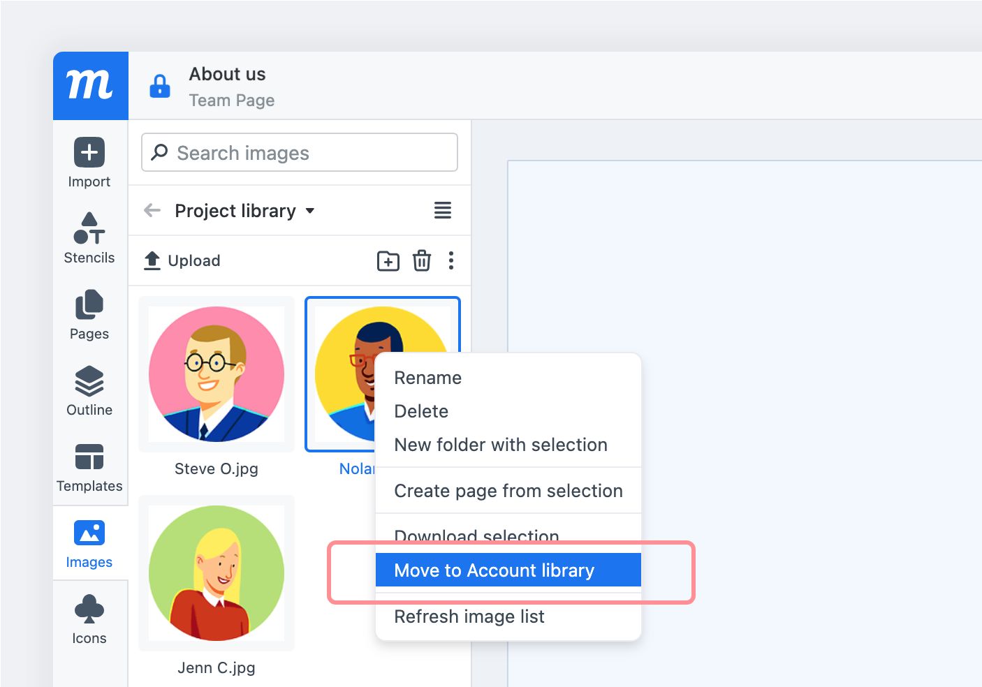 Add and Manage - Move between libraries