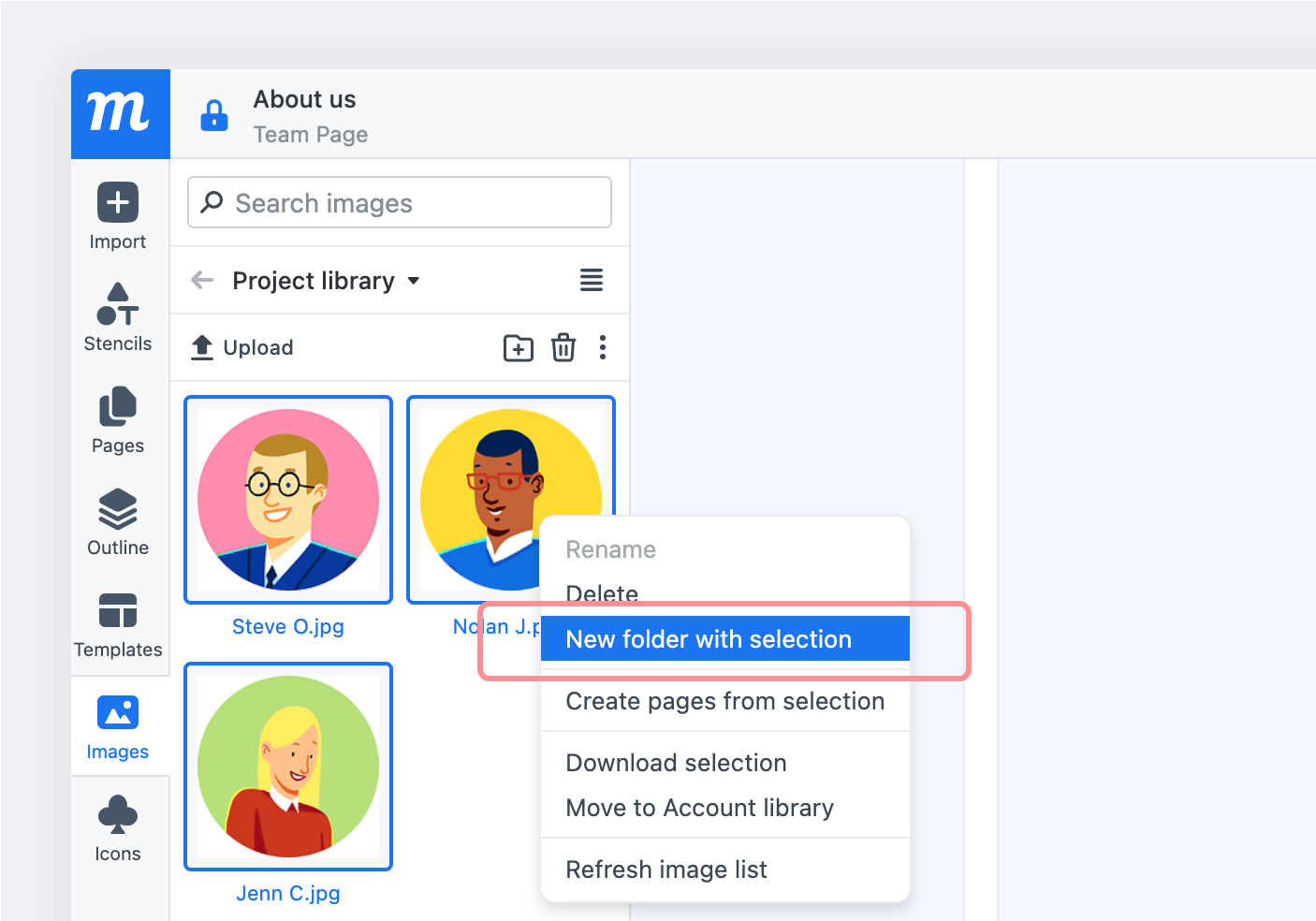 Images - Create empty folder